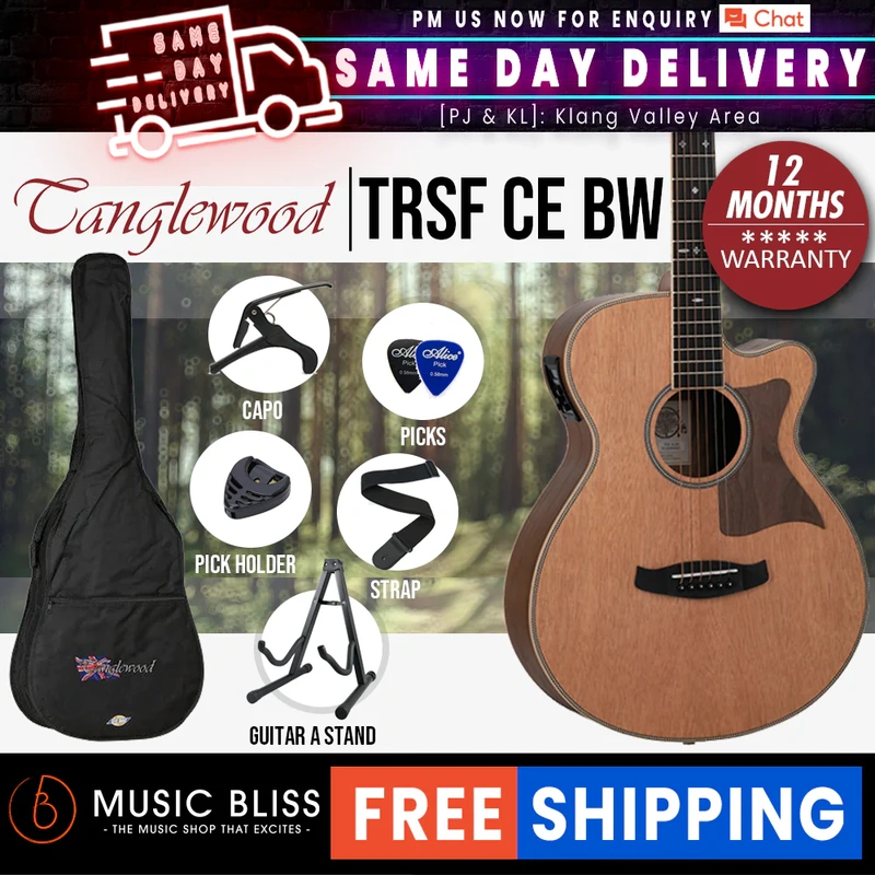 Tanglewood TRSF CE BW Acoustic-Electric Guitar