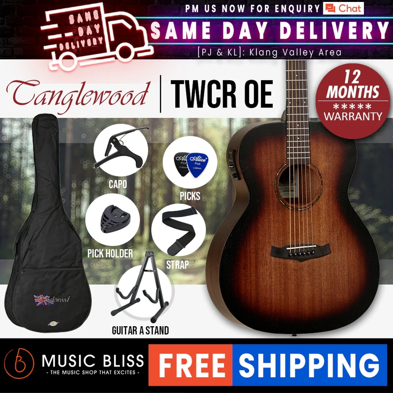 Tanglewood TWCR OE Crossroads Electro Acoustic Guitar, Whiskey Burst