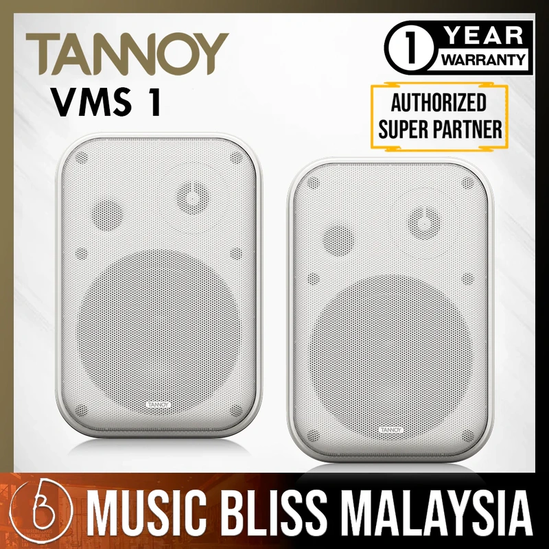 Tannoy VMS 1-WH 5-inch Versatile 2-way Compact Install Monitors - White