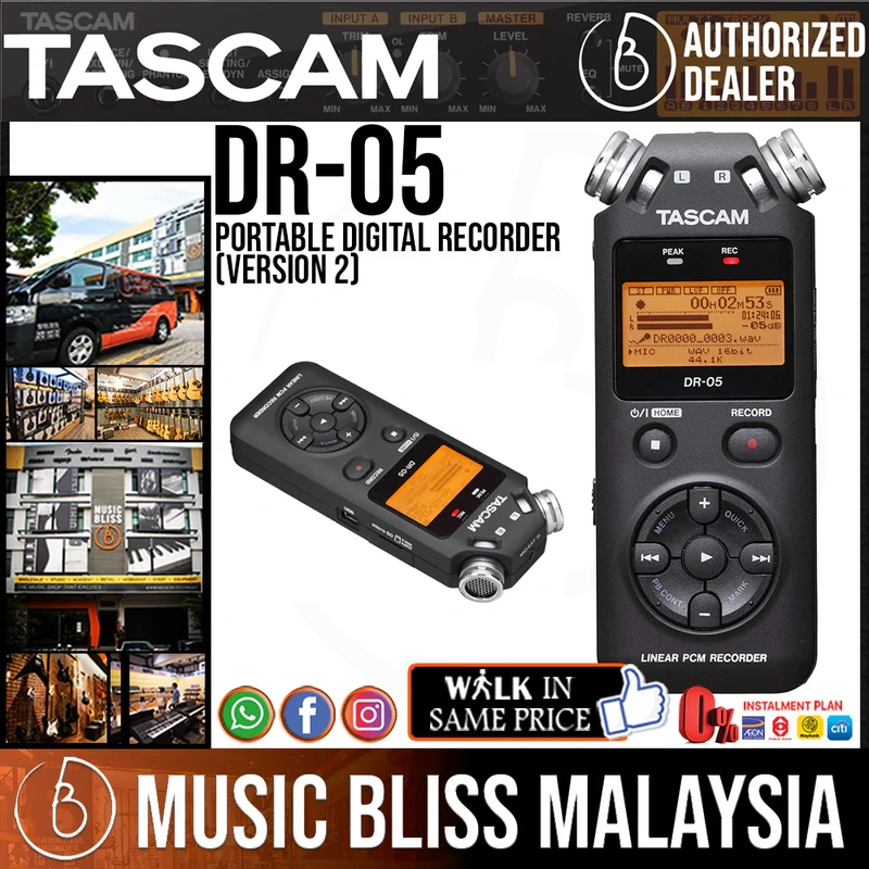 TASCAM DR-05 Version 2 Portable Digital Recorder