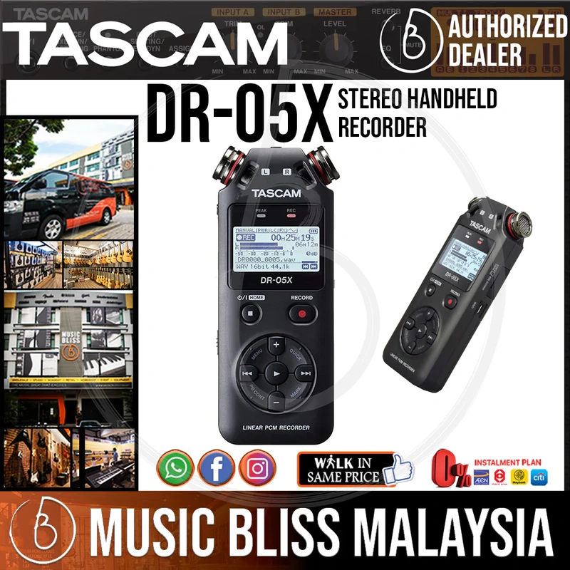 TASCAM DR-05X Stereo Handheld Recorder