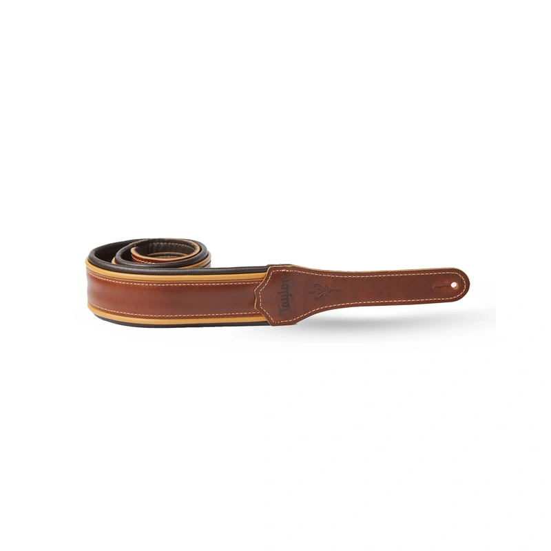 Taylor Century 2.5" Leather Guitar Strap, Brown/Butterscotch/Black