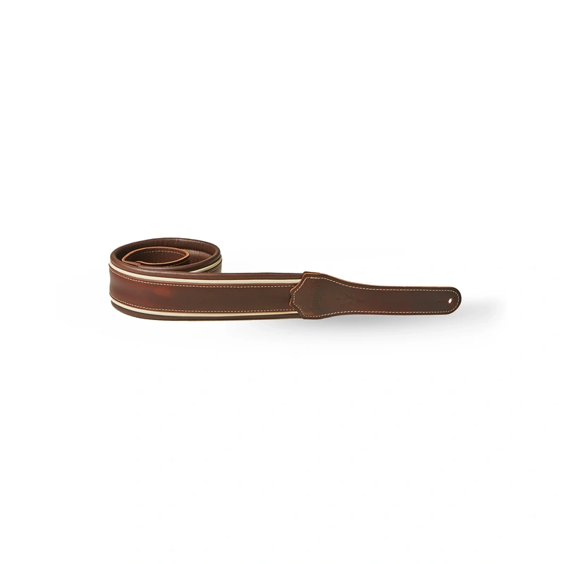 Taylor Century 2.5" Leather Guitar Strap, Cordovan/Ivory