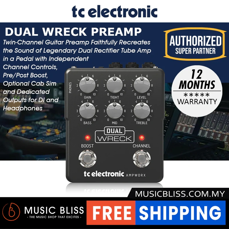 TC Electronic Ampworx Dual Wreck Preamp Pedal