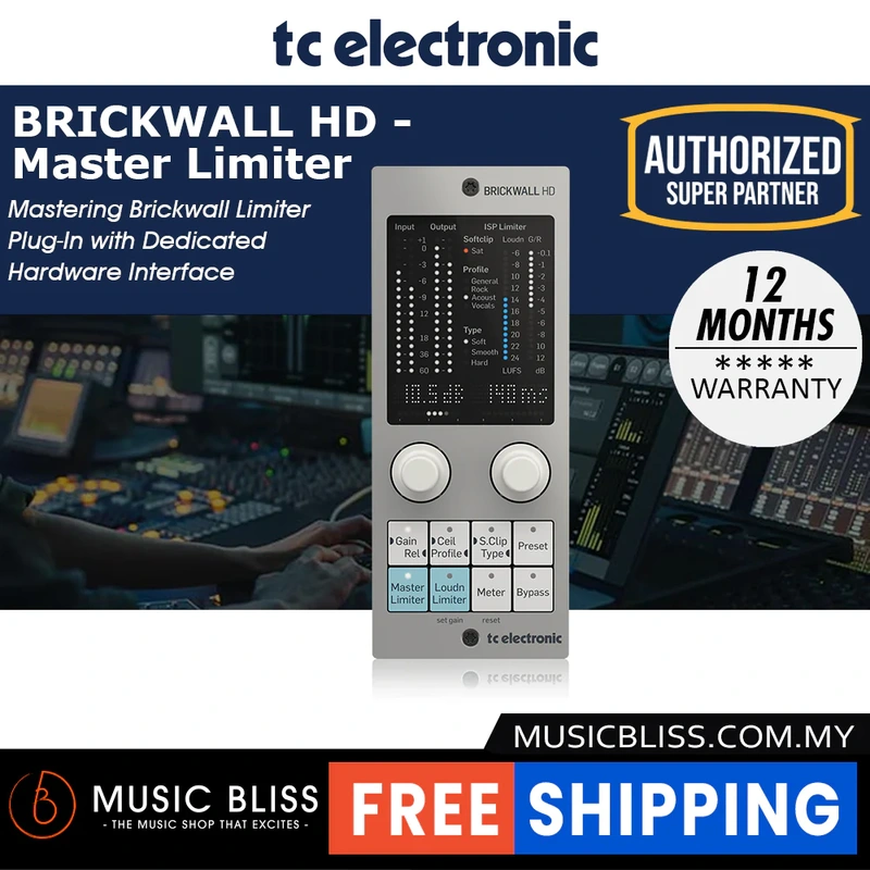 TC Electronic BRICKWALL HD-DT Mastering Brickwall Limiter Plug-in with Dedicated Hardware Interface