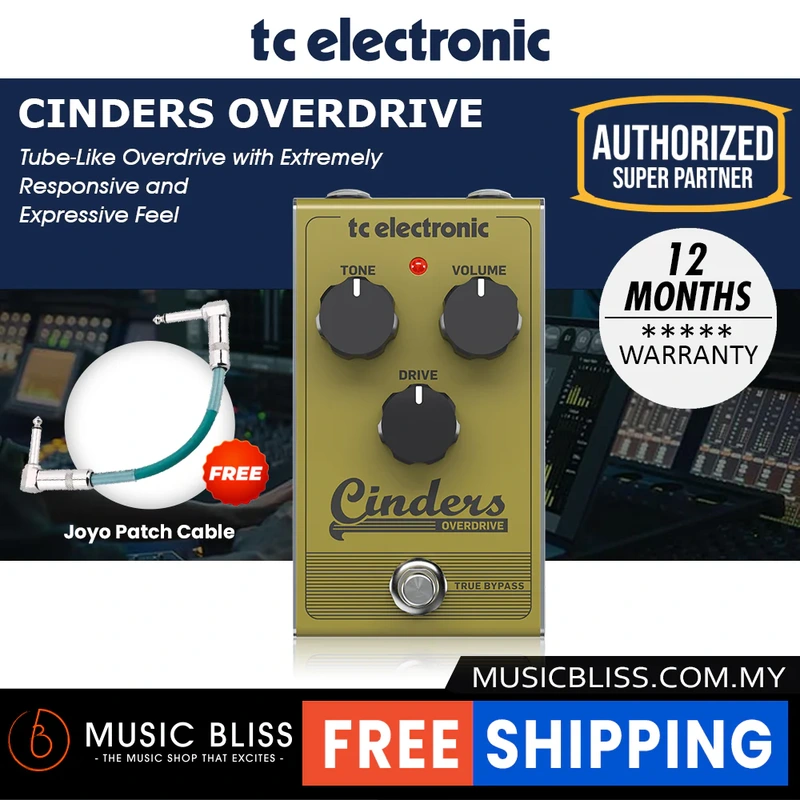 TC Electronic Cinders Overdrive Guitar Effects Pedal