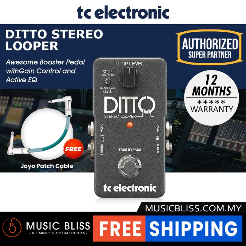 TC Electronic Ditto Stereo Looper Guitar Effects Pedal