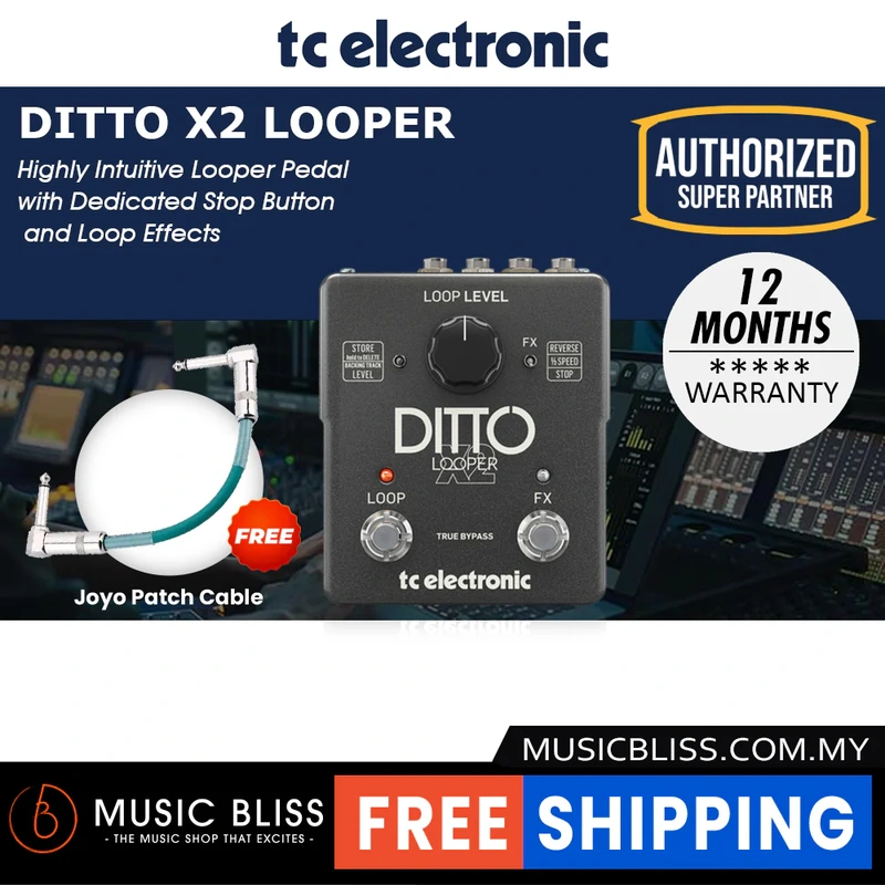 TC Electronic Ditto X2 Looper Guitar Effects Pedal