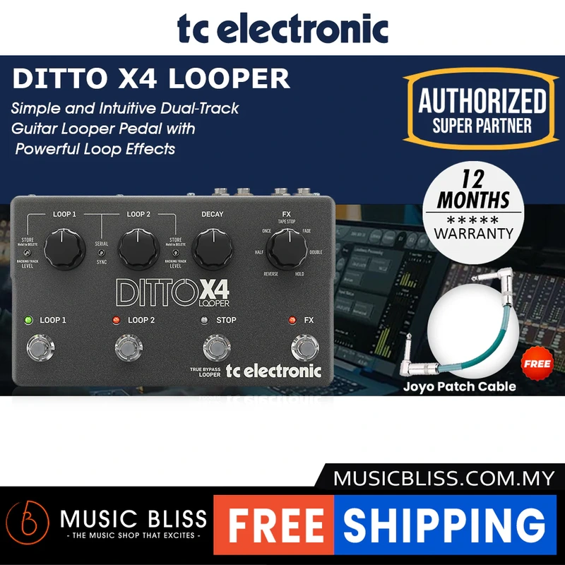 TC Electronic Ditto X4 Looper Guitar Effects Pedal