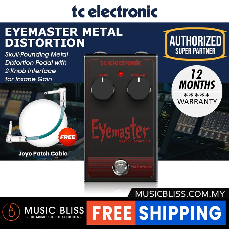 TC Electronic Eyemaster Metal Distortion Guitar Effects Pedal