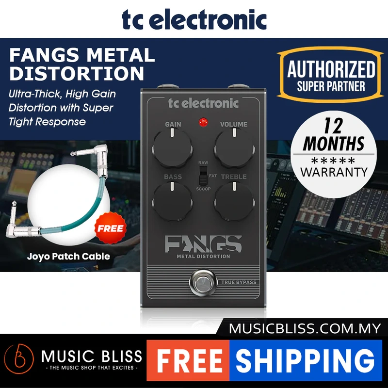 TC Electronic Fangs Metal Distortion Guitar Effects Pedal