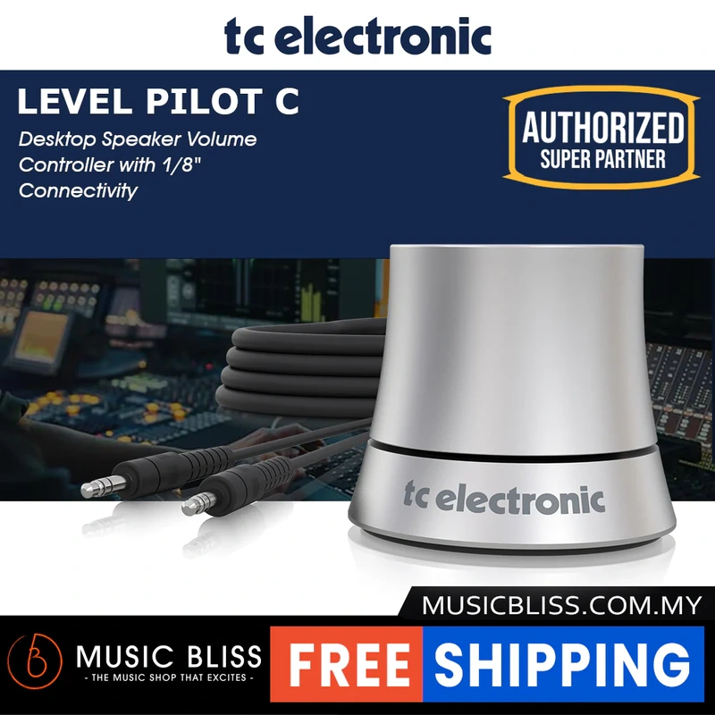 TC Electronic Level Pilot C Desktop Speaker Volume Controller with 1/8 inch