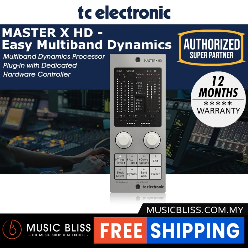TC Electronic MASTER X HD-DT Multiband Dynamics Processor Plug-in with Dedicated Hardware Controller