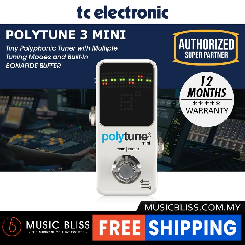 TC Electronic PolyTune 3 Mini Polyphonic Tuning Pedal