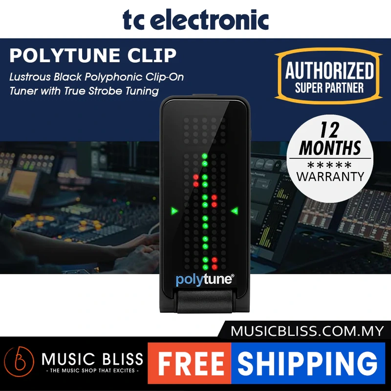 TC Electronic PolyTune Clip Clip-On Tuner - Black