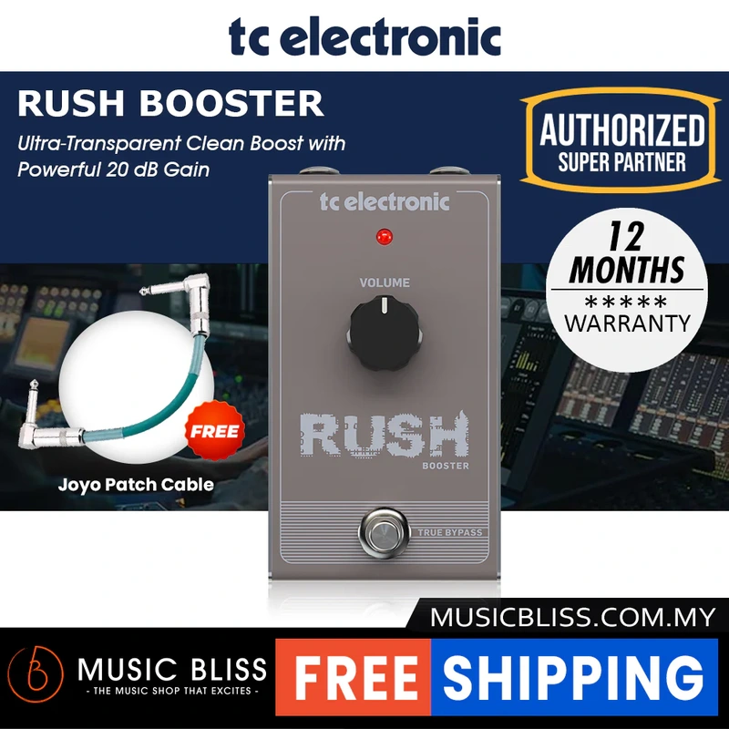 TC Electronic Rush Booster Guitar Effects Pedal