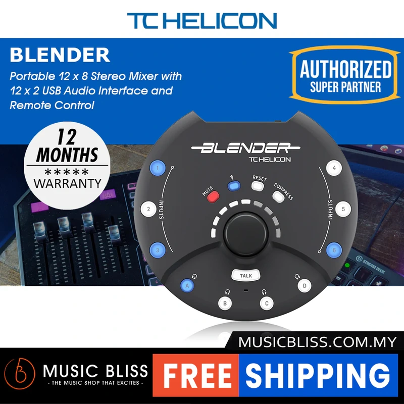 TC-Helicon Blender Portable Mixer with USB