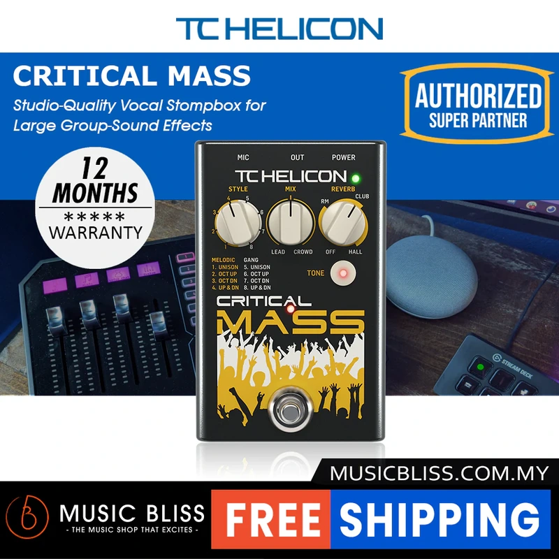 TC-Helicon Critical Mass Vocal Harmony Effects Pedal