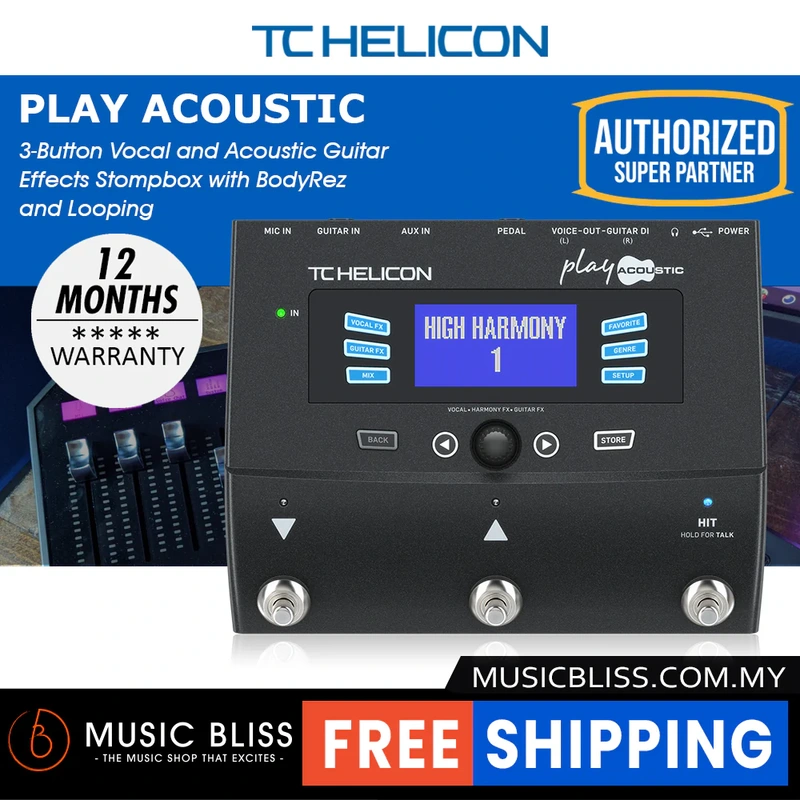 TC-Helicon VoiceLive Play Acoustic Vocal and Guitar Effects Pedal