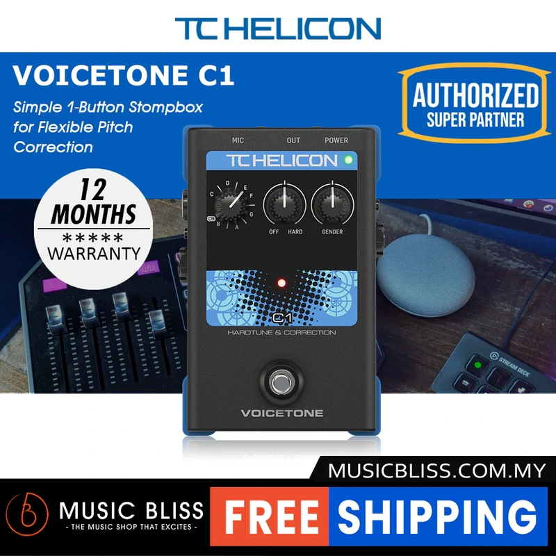 TC-Helicon VoiceTone C1 Hardtune and Pitch Correction Pedal