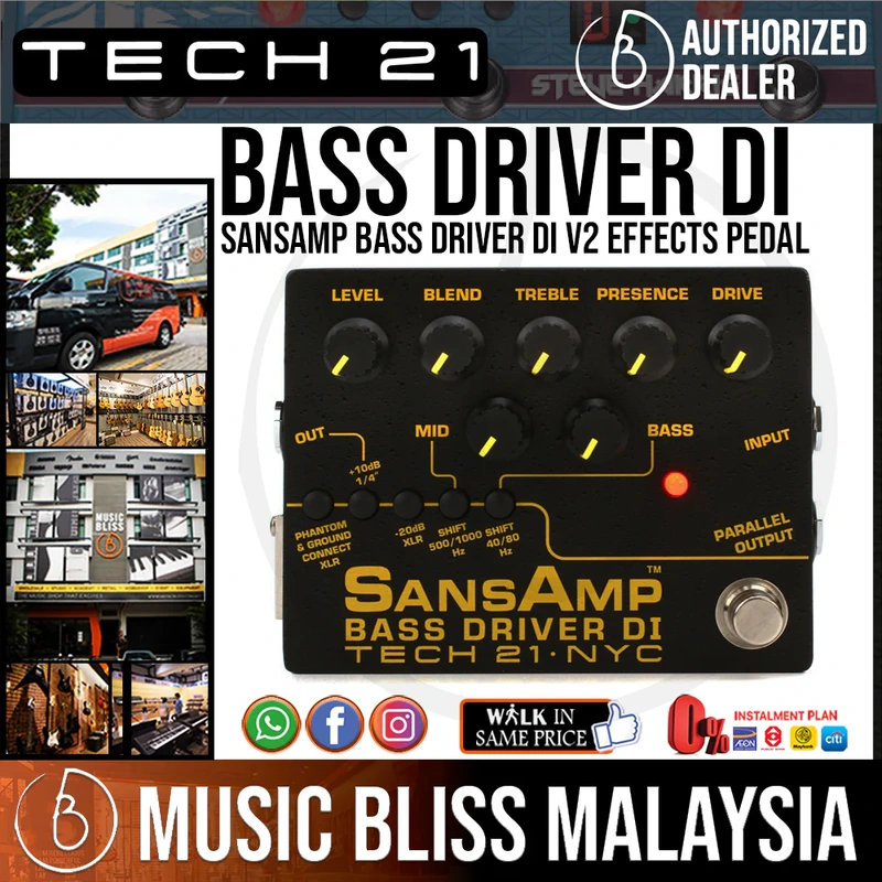 Tech 21 SansAmp Bass Driver DI V2 Effects Pedal
