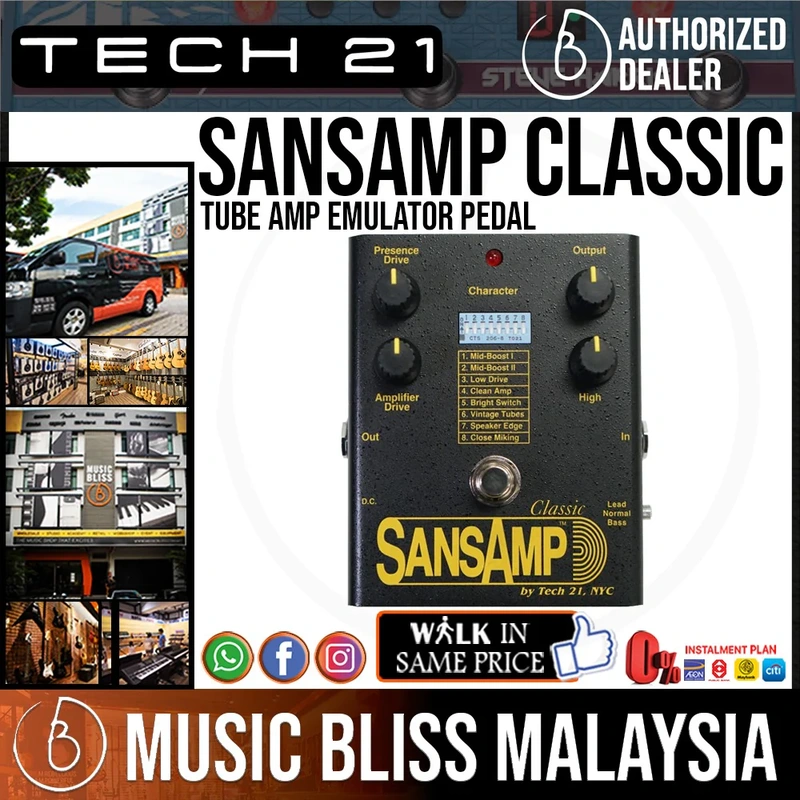 Tech 21 SansAmp Classic Tube Amp Emulator Pedal