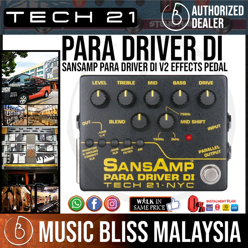 Tech 21 SansAmp Para Driver DI V2 Effects Pedal