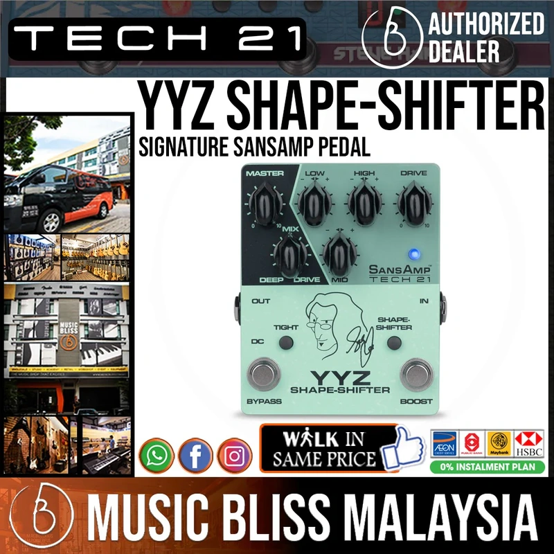 Tech 21 YYZ Geddy Lee Shape-shifter Signature SansAmp Pedal