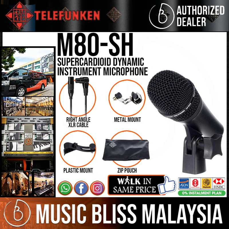 Telefunken M80-SH Supercardioid Dynamic Instrument Microphone