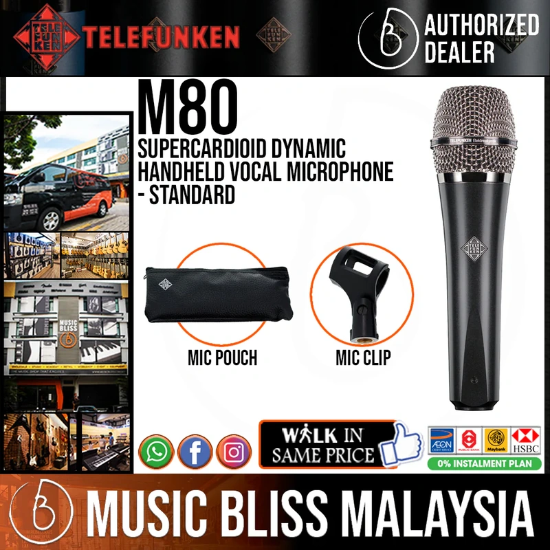 Telefunken M80 Supercardioid Dynamic Handheld Vocal Microphone - Standard
