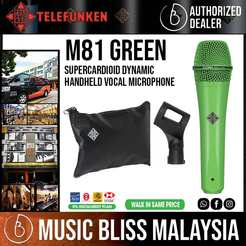 Telefunken M81 Supercardioid Dynamic Handheld Vocal Microphone - Green