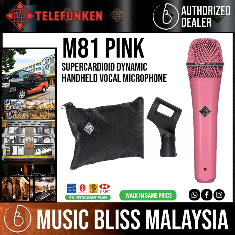 Telefunken M81 Supercardioid Dynamic Handheld Vocal Microphone - Pink