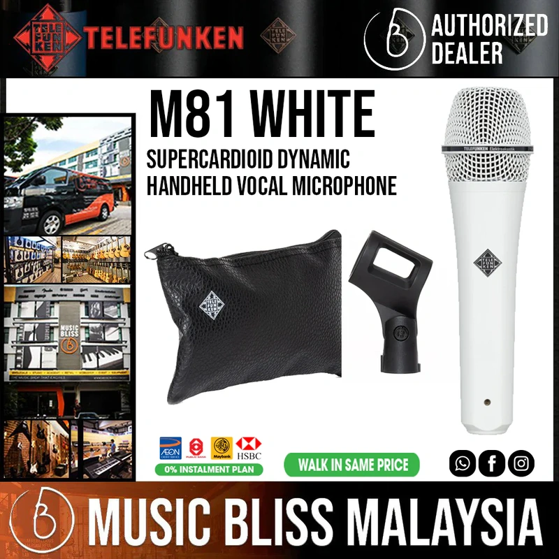 Telefunken M81 Supercardioid Dynamic Handheld Vocal Microphone - White