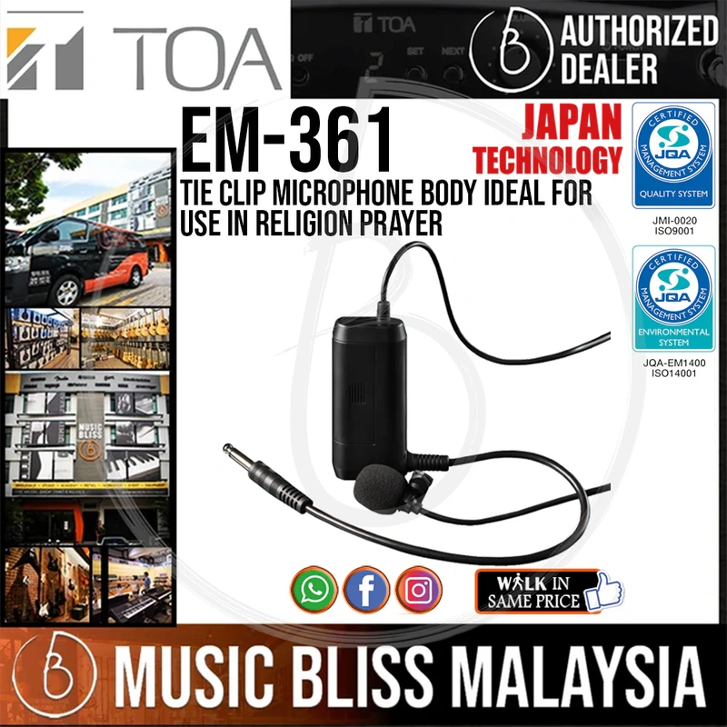 TOA EM-361 Tie Clip Microphone