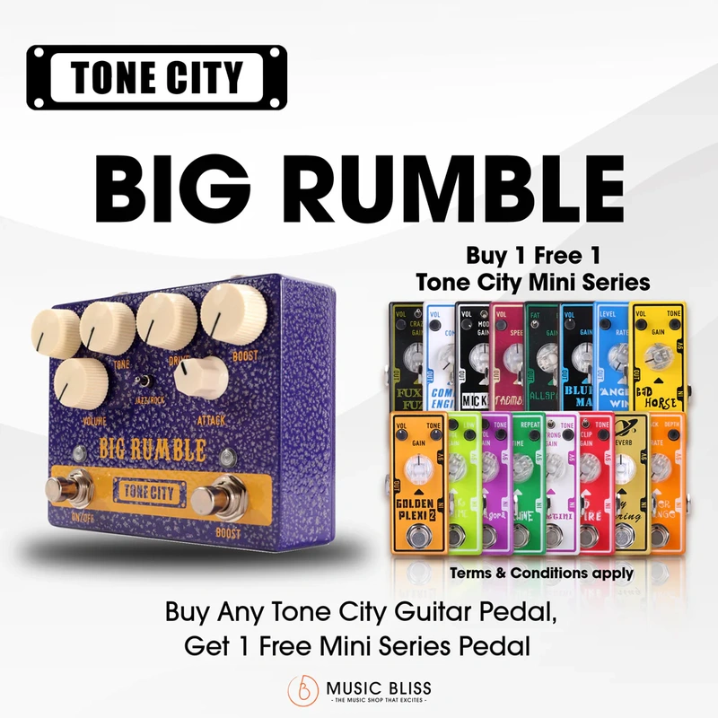 Tone City Big Rumble Overdrive & Boost Guitar Pedal