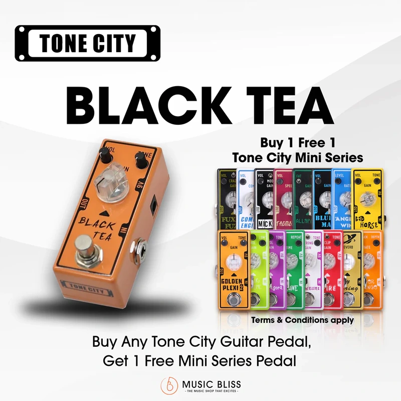 Tone City Black Tea Distortion Guitar Pedal