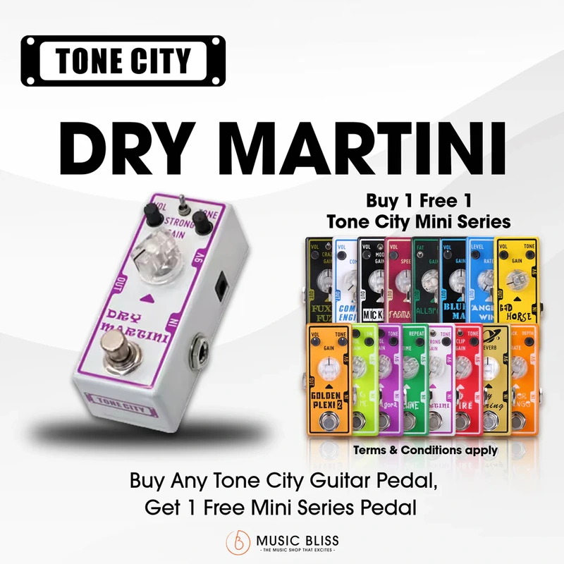 Tone City Dry Martini Overdrive Guitar Pedal