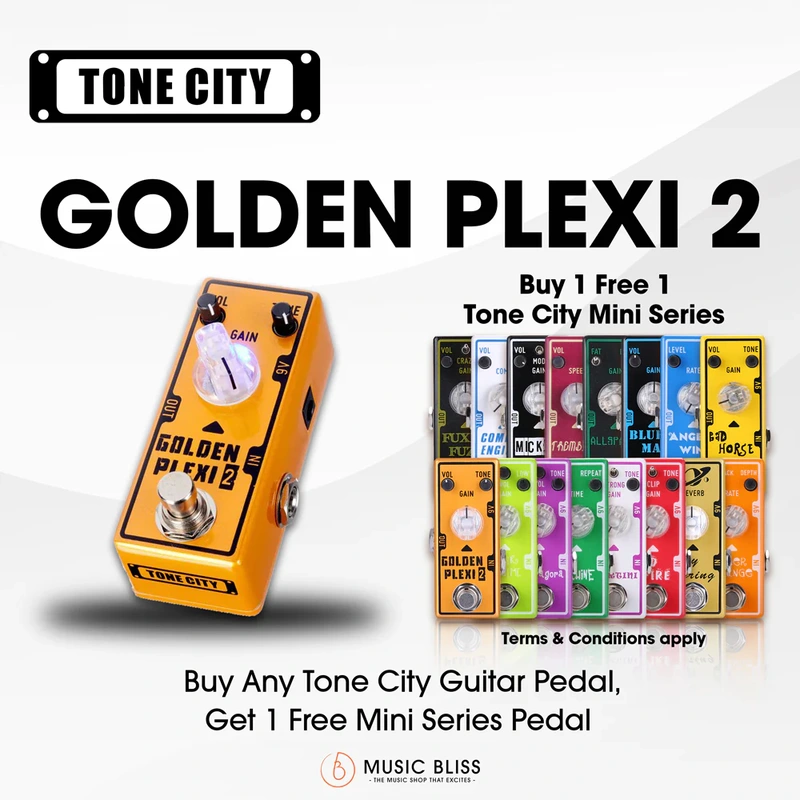 Tone City Golden Plexi 2 Distortion Guitar Pedal