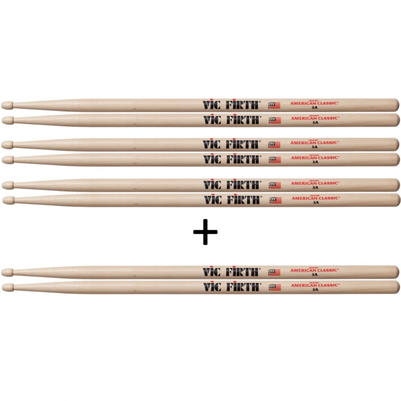 Vic Firth 4 for 3 5A Drumstick Pack