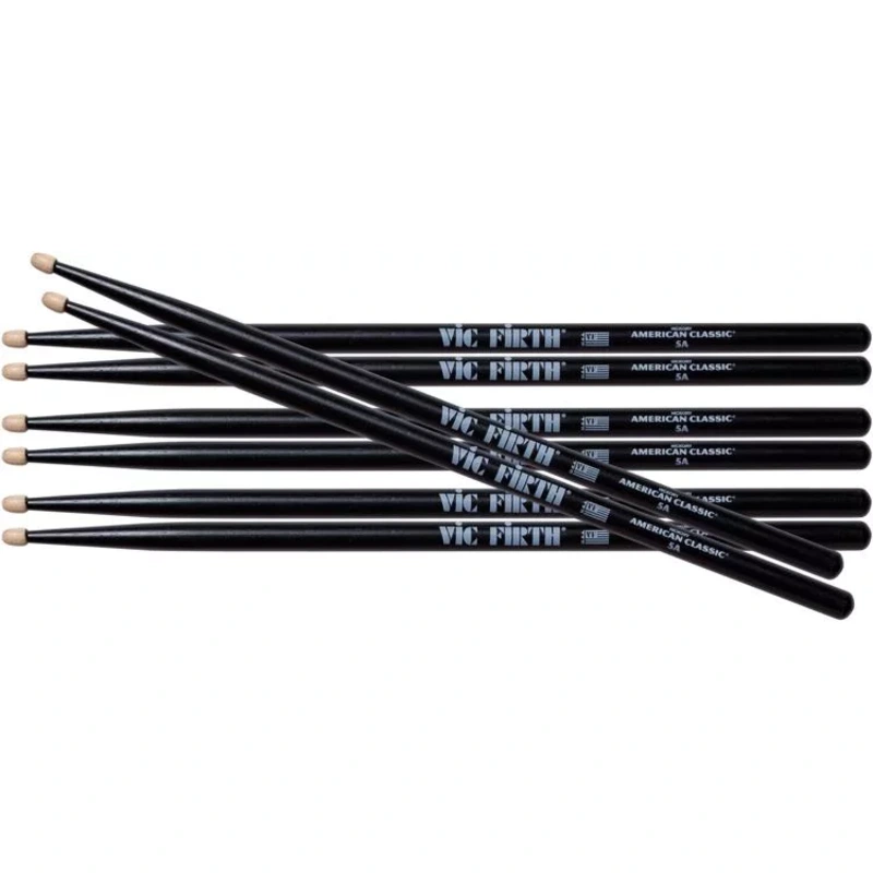 Vic Firth 5A American Classic 4 Pack - Black