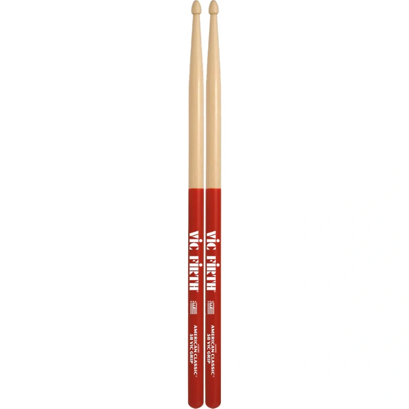Vic Firth American Classic Vic Grip Hickory Drumsticks 5B Wood