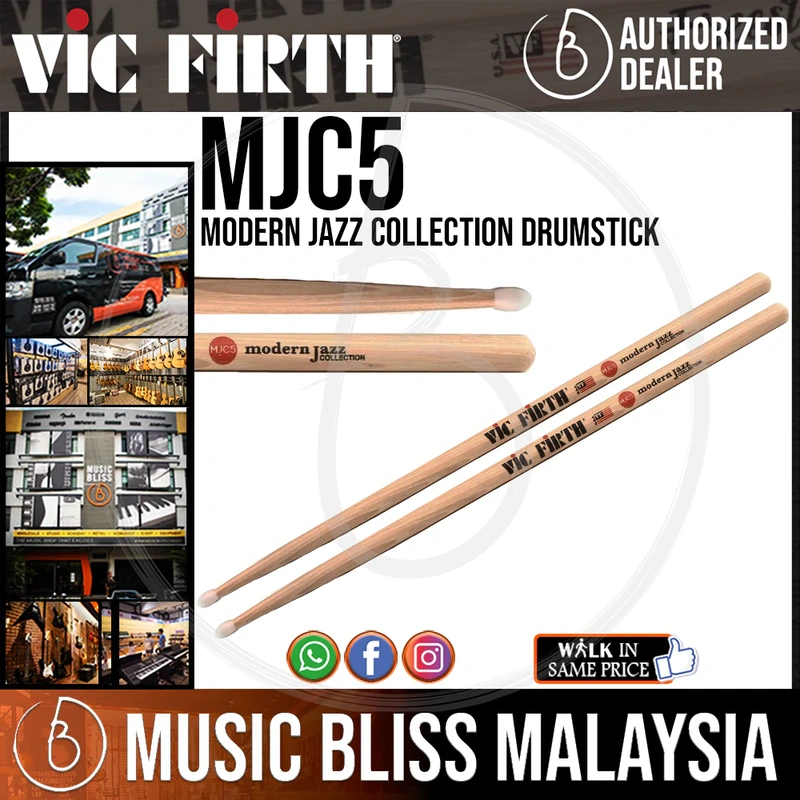 Vic Firth Modern Jazz Collection Hickory Drumsticks - Size 5