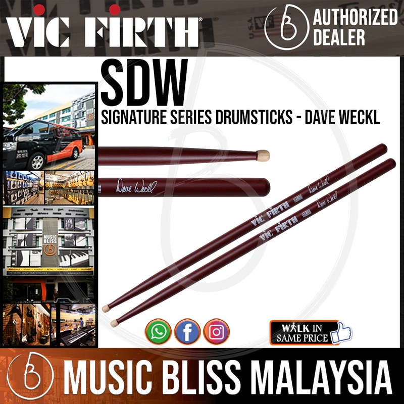 Vic Firth Signature Series Drumsticks - Dave Weckl - Wood Tip