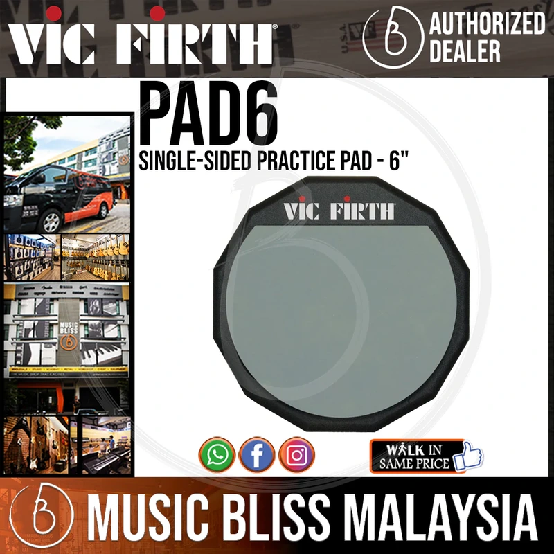 Vic Firth Single-sided Practice Pad - 6"