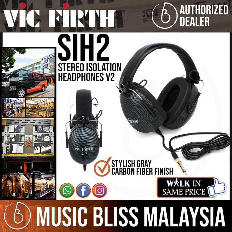 Vic Firth Stereo Isolation Headphones V2