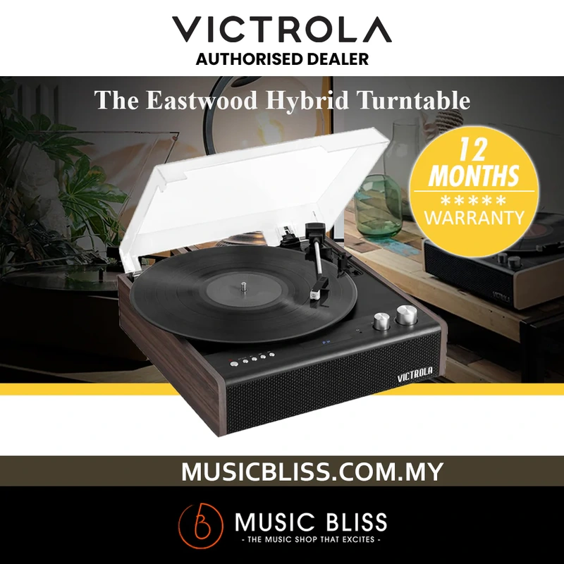 Victrola Eastwood 3-Speed Bluetooth Turntable with Built-in Speakers - Espresso