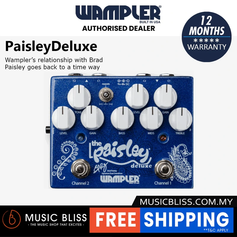 Wampler Paisley Drive Deluxe Overdrive Pedal