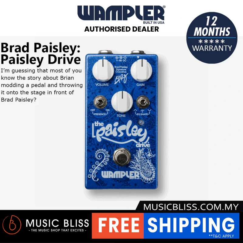 Wampler Paisley Drive Overdrive Pedal