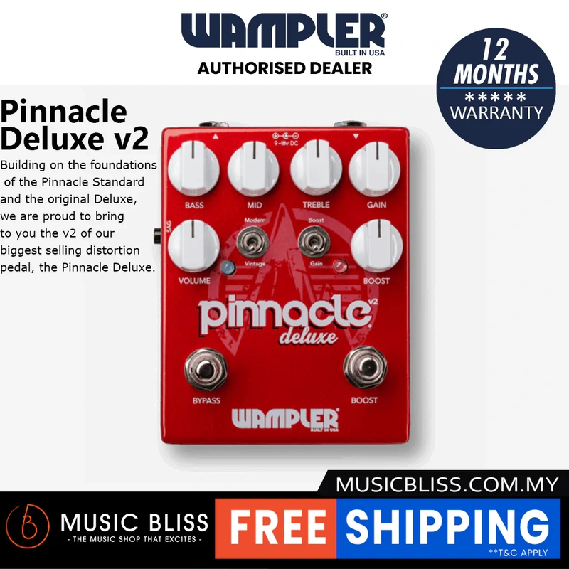 Wampler Pinnacle Deluxe V2 Distortion Pedal