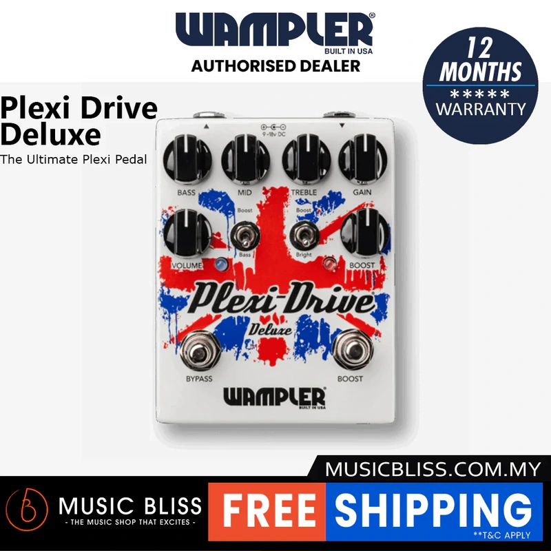 Wampler Plexi-Drive Deluxe Guitar Effects Pedal